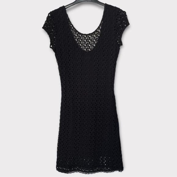 Free People Zanna Amhurst Black Crochet Dress Womens Medium - Picture 6 of 13